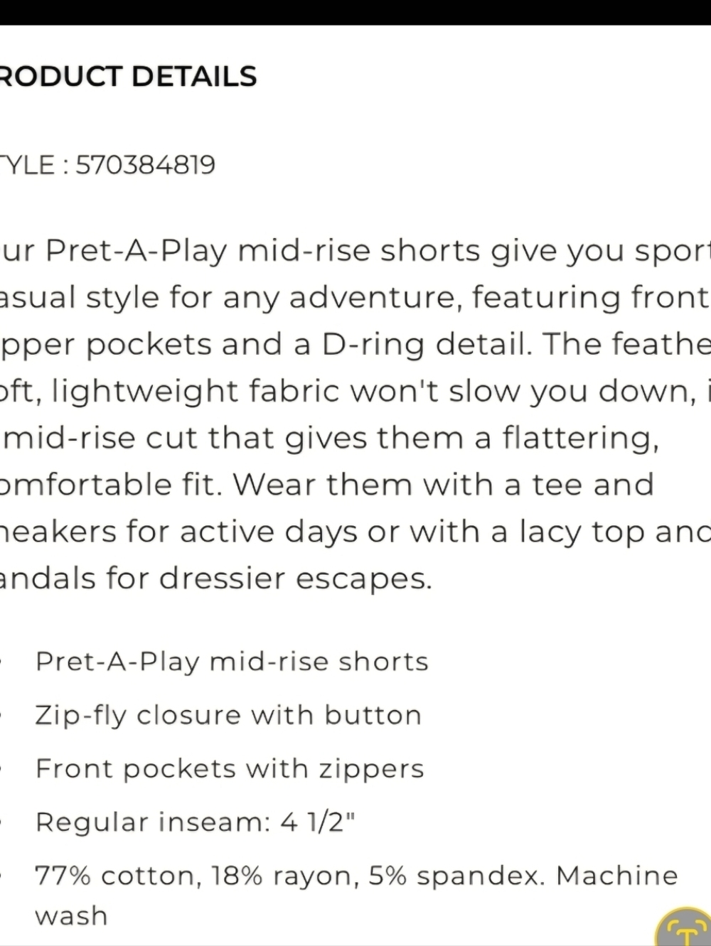WHBM Pret-a-Play Casual Olive Green Women's Cargo Shorts - Picture 10 of 10